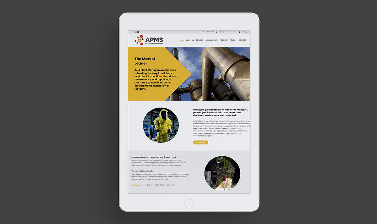acid plant management website development