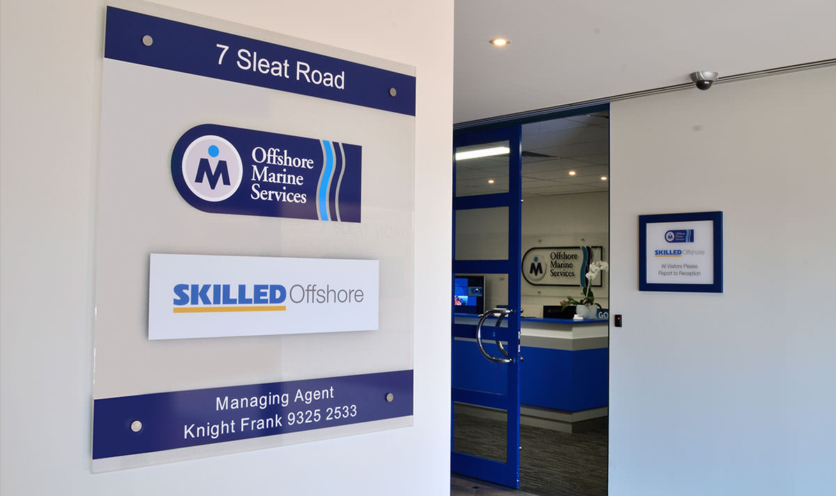 business entrance sign