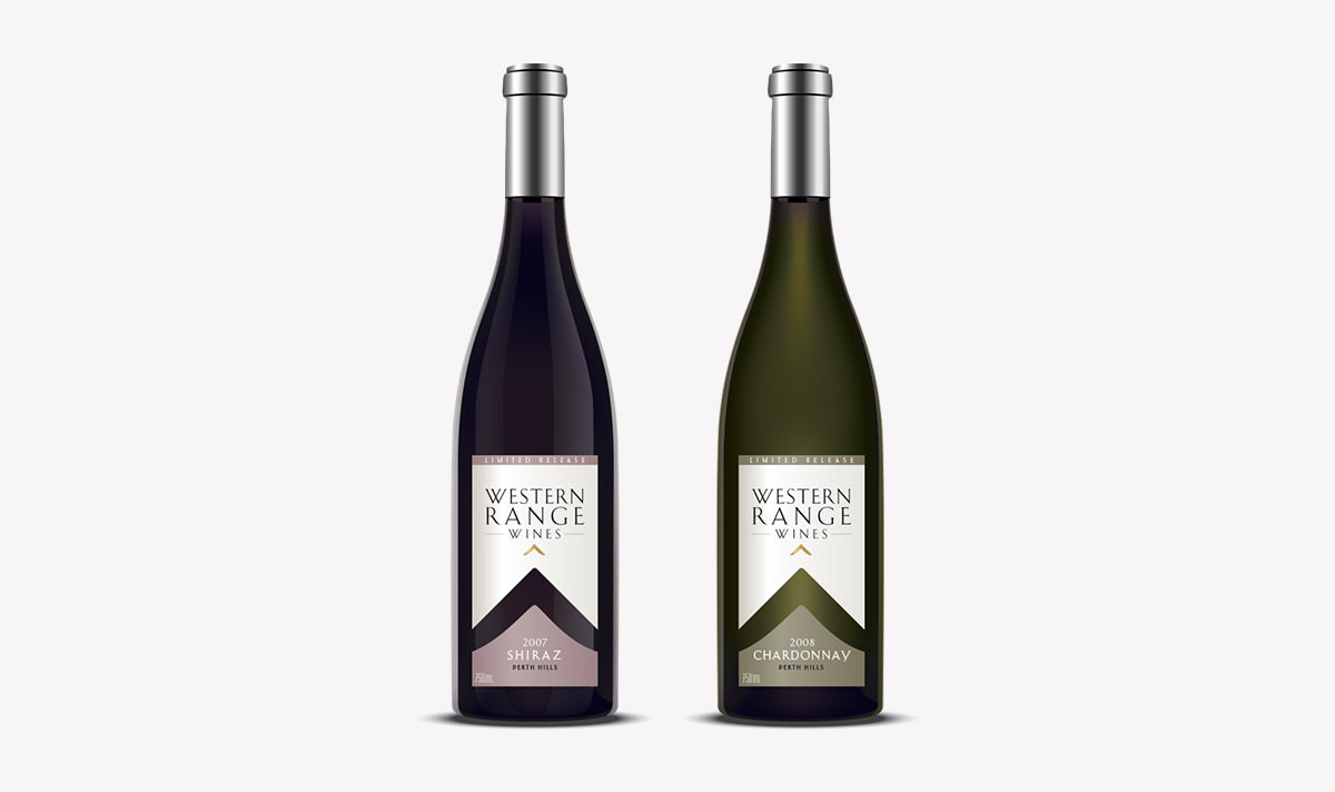 wine bottles label image